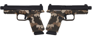 image-full-87033-f806c203411f6d6b1e7f35ad568958ed.png RUGER RXM THREADED 9MM PISTOL 4.5" BBL WOODLAND CAMO MAGPUL EHG, O.R. 2-15RD MAGS